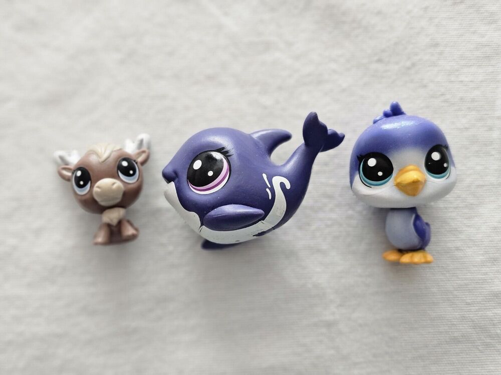Littlest Pet Shop LPS Lot #2-171 Ballena Whalesby #1-163 Penguin Mini Pet